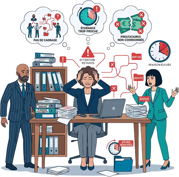 Problème d'organisation d'un événement pour une entreprise